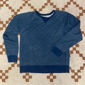 J Crew Vintage Fleece Blue Thick Warm Longsleeve Shirt Women’s Large Imperfect